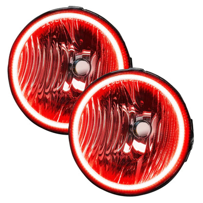 2005-2009 Mustang ORACLE Pre-Assembled LED HALO Fog Lights - Red / Solid Color - No Controller