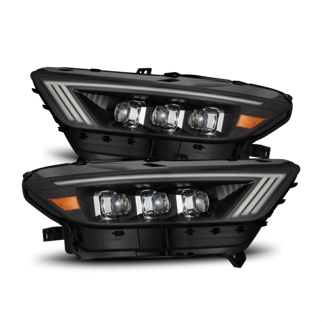 2015-2017 Mustang / 2018-2020 Mustang Shelby GT350/500 NOVA-Series LED Projector Headlights Black