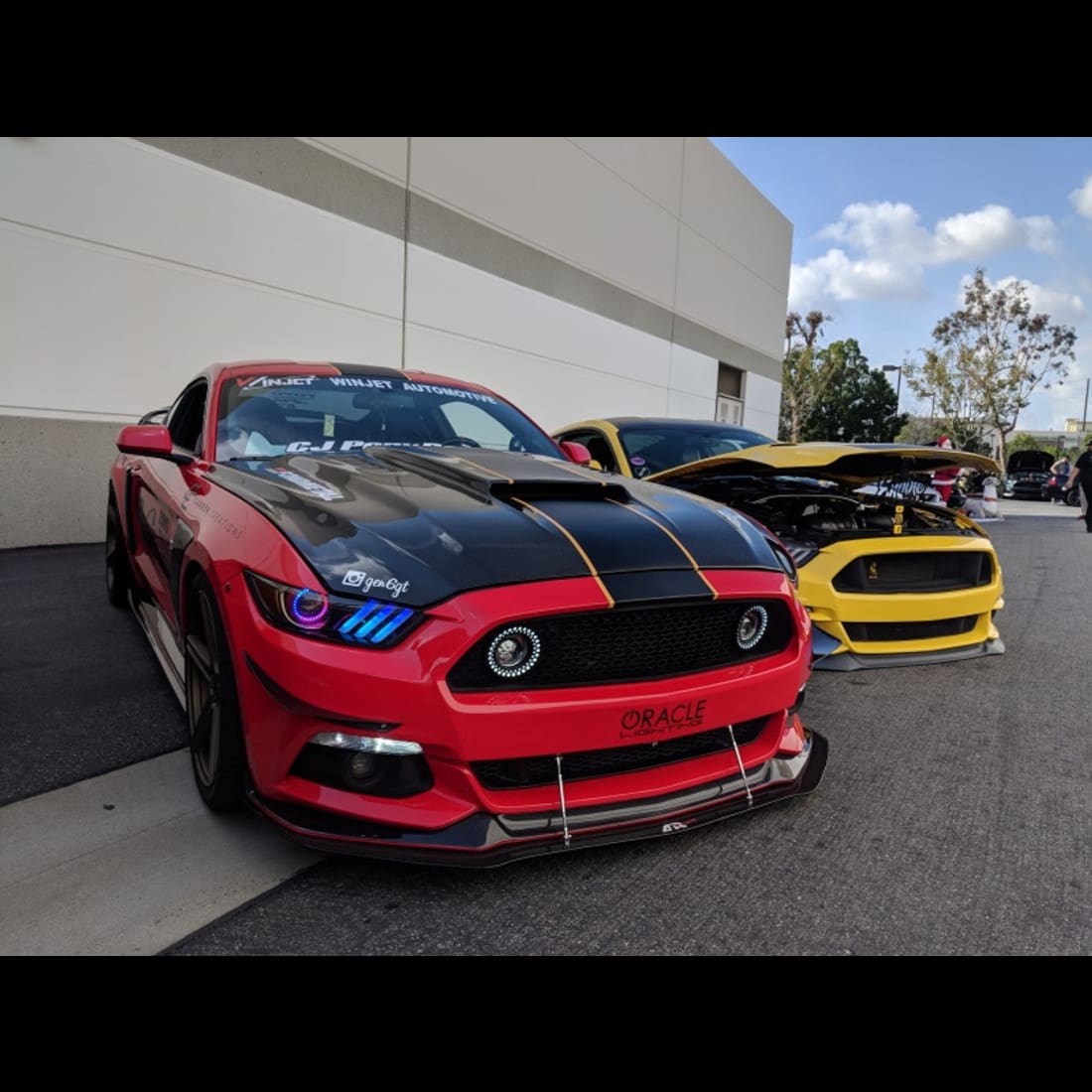 2015-2017 Mustang ORACLE Pre-Assembled Black Series ColorSHIFT Headlights