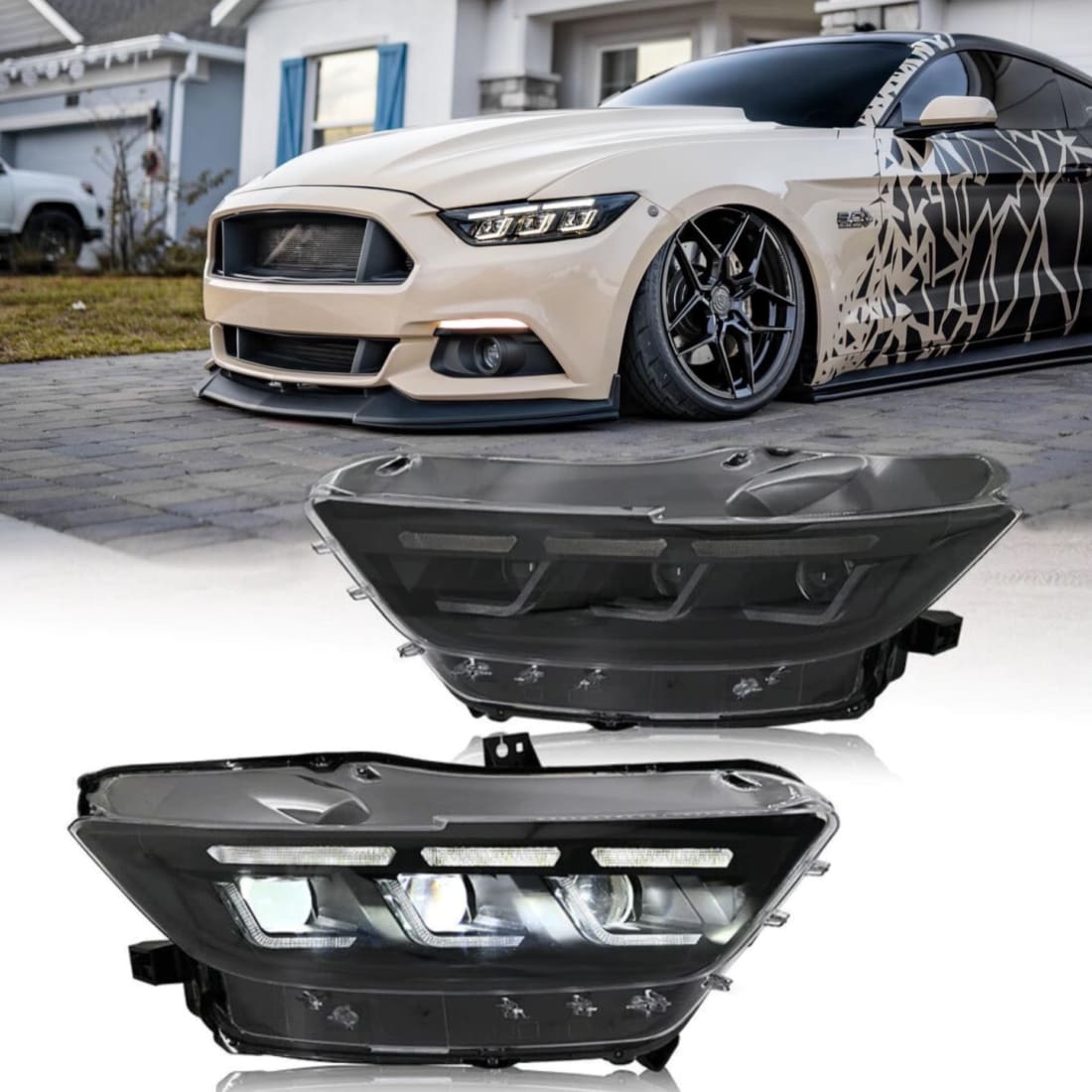 2015-2017 Mustang S650 Style LED Headlights