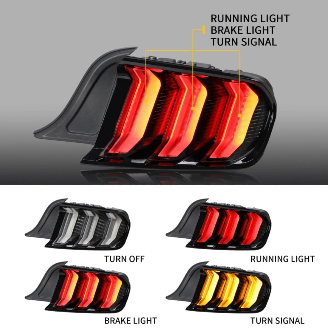 2015+ Mustang VLAND Euro LED Taillights