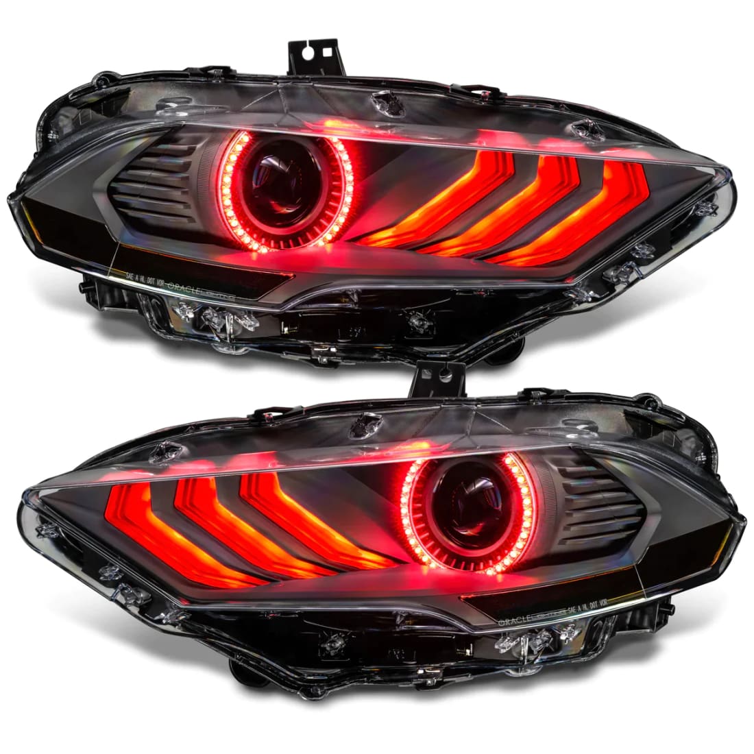 2018-2023 Mustang ORACLE Pre-Assembled Black Series ColorSHIFT Headlights