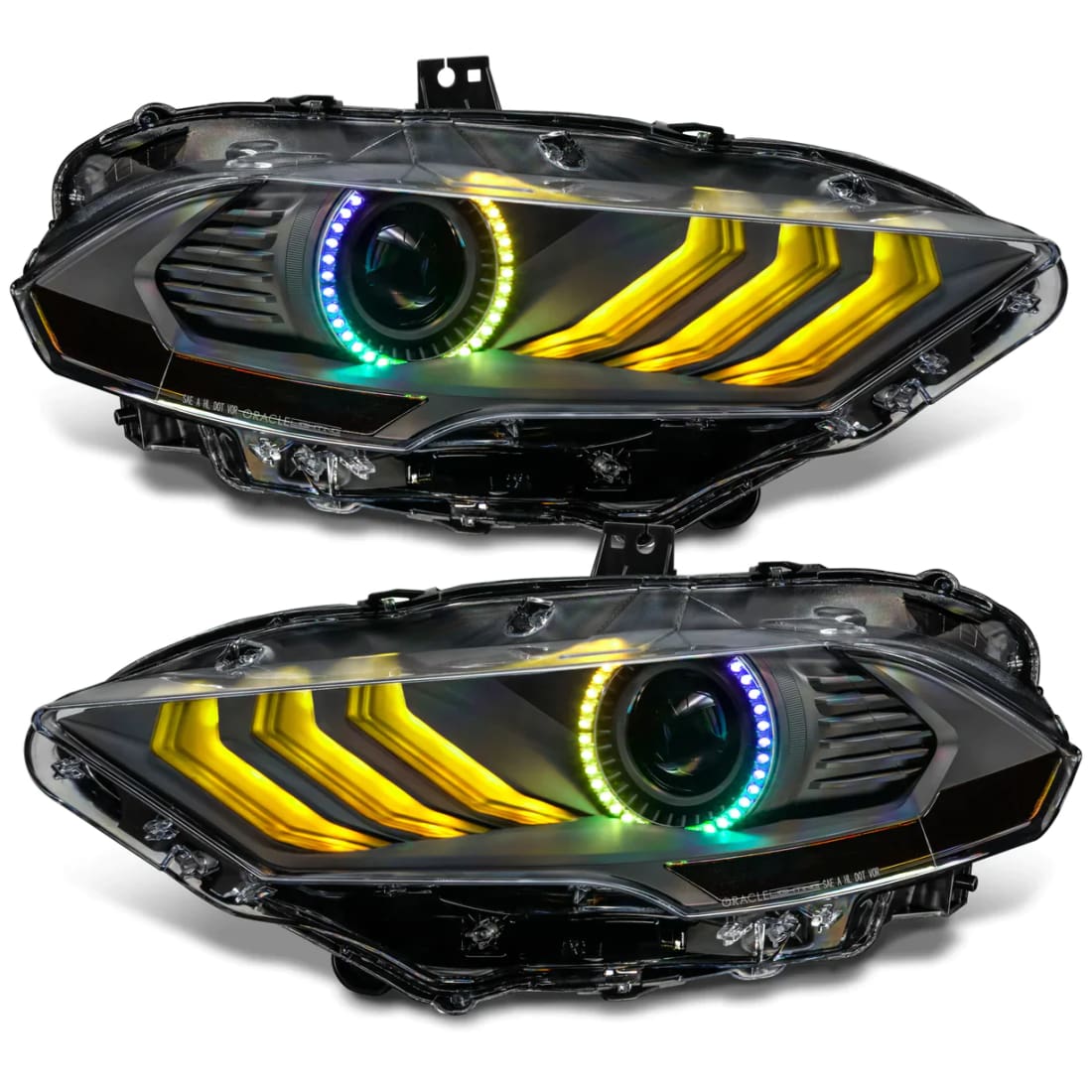 2018-2023 Mustang ORACLE Pre-Assembled Black Series ColorSHIFT Headlights