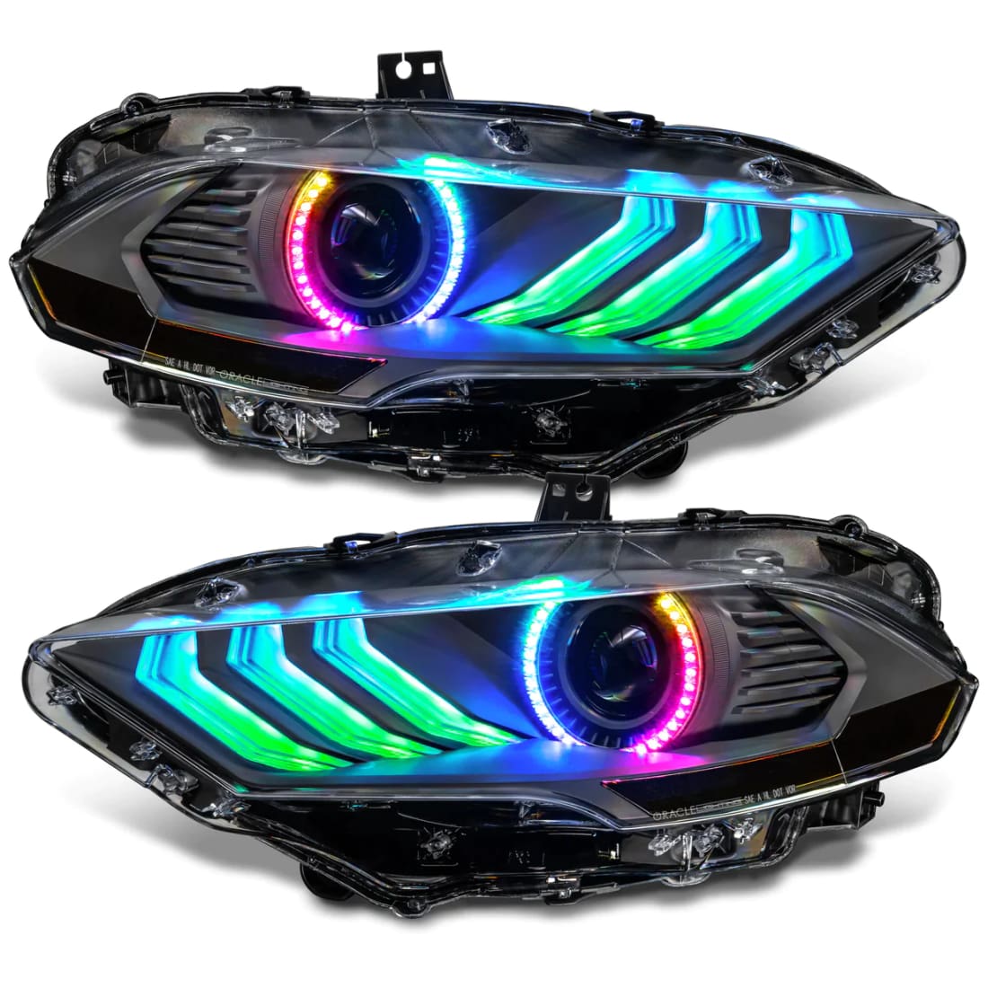 2018-2023 Mustang ORACLE Pre-Assembled Black Series ColorSHIFT Headlights