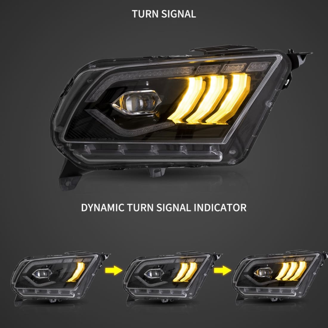 2010-2014 Mustang VLAND LED Projector Headlights